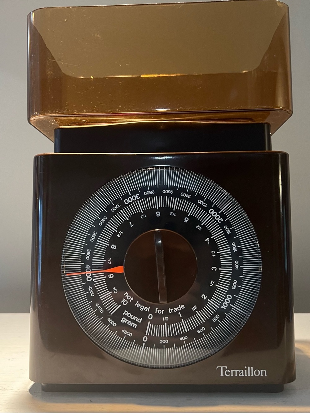 Vintage Terraillon Brown Kitchen Retro Food Scale - Made in France